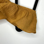 Urban Outfitters UO‎  Ruffle Tie-Front Top Textured Cropped Small Boho Cottage Photo 6