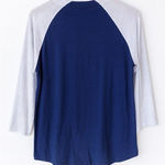 JoFit Women’s Active Top Size M Long Sleeve Blue White Raglan Stretch Shirt Size M Photo 0