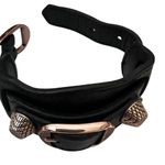 Balenciaga  Arena Giant Black Leather  Rose Gold Bracelet Small $230 Photo 7
