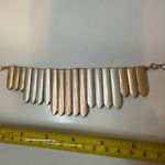 Vintage Mixed Metal Spike Bib Necklace Gold Silver & Rose Gold Geometric Collar Photo 3