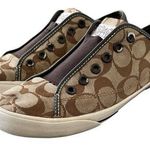 Coach Kira laceless slip on sneakers shoes women size 8 logo print Photo 0