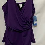Dolfin NWT  Aquashape  size XXL Black EGGPLANT Purple SWIM TOP TUMMY CONTROL NEW Photo 5