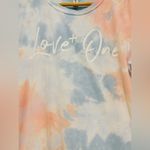 Love One International Faded Pink & Blue Tie Dye Tee Size M Photo 2