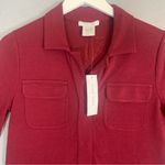 Joan Vass  Dress Burgundy Size 0/S Ladies 3/4 sleeve pockets Photo 2