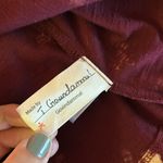 New Known Supply Revel Dress in Port Color Size small organic cotton Red Photo 5