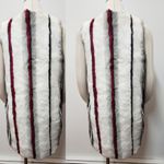 Elie Tahari Jill Faux Fur Striped Sleeveless Long Photo 5