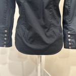 Veronica Beard  Black Peplum Pintuck Structured Minimalist Office Siren Blouse Photo 8