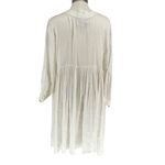 The Plavate Womens Pleated Long Sleeve Buttoned Emily Off Dress White Size Small Photo 4
