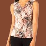 Kasper Ecu snake print cowl neck sleeveless top! Brown Size undefined Photo 1