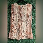 Calvin Klein  Snakeprint Business Casual Tank Top l/Blouse - NWT - Medium Photo 2