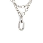 Amber Sceats Large Chain Layered Necklace in Silver Womens Chunky 2 pieces Photo 1