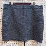 Gap  Mini Skirt Blue and White‎ Houndstooth Tweed Career Casual Classic Womens Photo 0