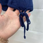 Gaiam NWOT  women's navy blue sleeveless tie hem stretch loose active tank top XL Photo 2