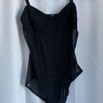 Nasty Gal Black Mesh Bodysuit Photo 3