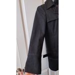 Guess women vintage wool black peacoat belted jacket Sz medium Photo 4