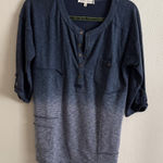 Gilded Intent  Navy and Gray Casual Button Down Shirt Photo 0