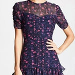 Tanya Taylor  Dress Falling Floral Carti 100% Silk Ruffle Boho Mini Size 4 Photo 0