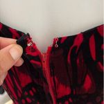 Vintage red and black tapestry v neck Victorian maxi dress with bow tie shoulder Size undefined Photo 6