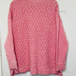 Talbots  Women’s Plus Size 2X Pink Cable Knit Cotton Sweater Mock Neck Stretch Photo 0