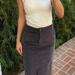 Free People NWOT Gray corduroy midi skirt with a split sz xs Photo 2