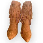 Steve Madden Myrakle Fringed Pointed Toe Boot - Women | Color: Brown | Size: 8.5 Photo 3