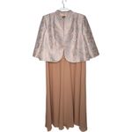 R & M Richards 2000s Champagne Formal Dress & Brocade Jacket 22W Photo 3