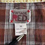 Vintage Red Brand Shirt Pearl Snap Western Rodeo sz medium Long Sleeve Photo 5