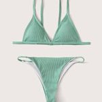 SheIn NEW Ribbed Green Bikini Set Photo 0