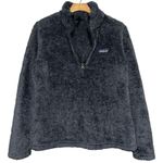 Patagonia  Women's S Smolder Blue Gray Los Gatos 1/4-Zip Sherpa Fleece Pullover Photo 1