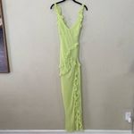 House Of CB HOUSE OF‎ CB 'Pixie' Lime Ruffle Maxi Dress NWOT size XS Photo 4