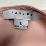 FAVLUX ‎ Women’s Size Large Two tiered Ruffle dress Peach Photo 5