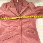 Old Navy 2000s Y2K Bubblegum Pink velvet fitted blazer front long sleeve office siren core-Size S Measurement in pics Photo 4