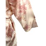 Monique Lhuillier Pottery Barn Floral Satin Robe Kimono Belted Sleeve Pajama Tan Size undefined Photo 1