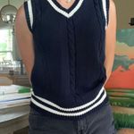 Navy Sweater Vest Blue Size M Photo 0