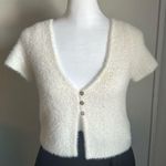 PacSun Kendall & Kylie Empire Button Front Crop Eyelash Ribbed Sweater Photo 0