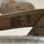 Taos Prize 3 Strap Leather Turquoise Stone Detail Velcro Comfort Sandals Size 9 White Photo 5