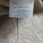 Joseph A. M Thin Gold Sparkle Sweater Top in Wheat Gray Size M Photo 2