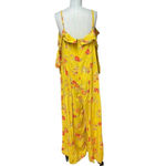 Anthropologie Londonderry Jumpsuit Wide Leg Floral Print Yellow Plus Size 16W Photo 8
