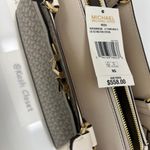 Michael Kors Satchel Reed Large Belted Satchel Purse Light Cream Multi Photo 9