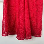 Gunne Sax Jessica McClintock Vintage Red Lace Sleeveless Formal Long Dress 7/8 Photo 7