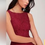 Lulus NWT Lace Brilliant Babe Wine Red Lace Maxi Dress Gown Size S Photo 3