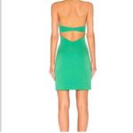 NBD  green halter cutout back mini dress with slit size xxs Photo 2