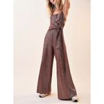 Free People NWT Shimmer and Shine Jumpsuit / Ginger Snap Metallic Womens Size S Photo 3