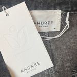 Andree by Unit Andrée Women's Medium Black Washed Denim Moto Jacket Zip Front Grungecore Biker Photo 5
