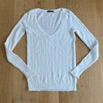 Brandy Melville  Sweater V neck Cable Knit Alina White Photo 0