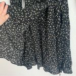 Altar'd State Altar’d State black dark floral long sleeve ruffle faux wrap mini dress size S Photo 3