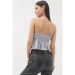 Urban Outfitters  Womens Satin Smocked Babydoll Cami Tank Top Size‎ L Y2K Grunge Photo 1