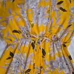 Blue Island  Yellow Floral Swim Coverup Size Medium Photo 1