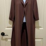 Haute Monde Long Brown Mid Sleeve Duster Photo 0
