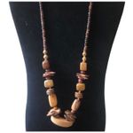 Vintage Bold Earthy Chunky 70’s Various Styles Sizes Wooden Beads Retro Necklace Brown Photo 6